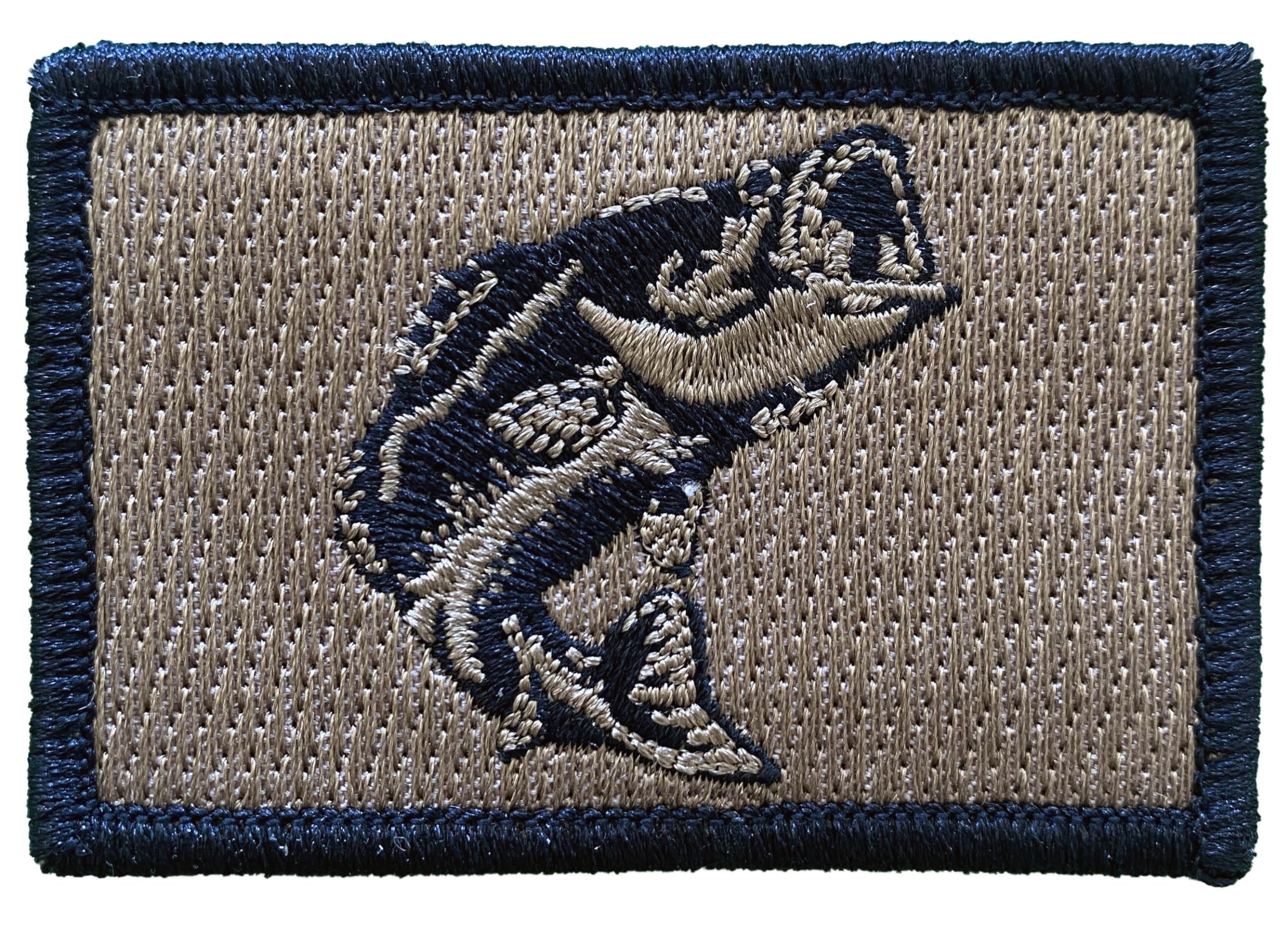 Tactical Wildlife Largemouth Bass Patch - Coyote Tan