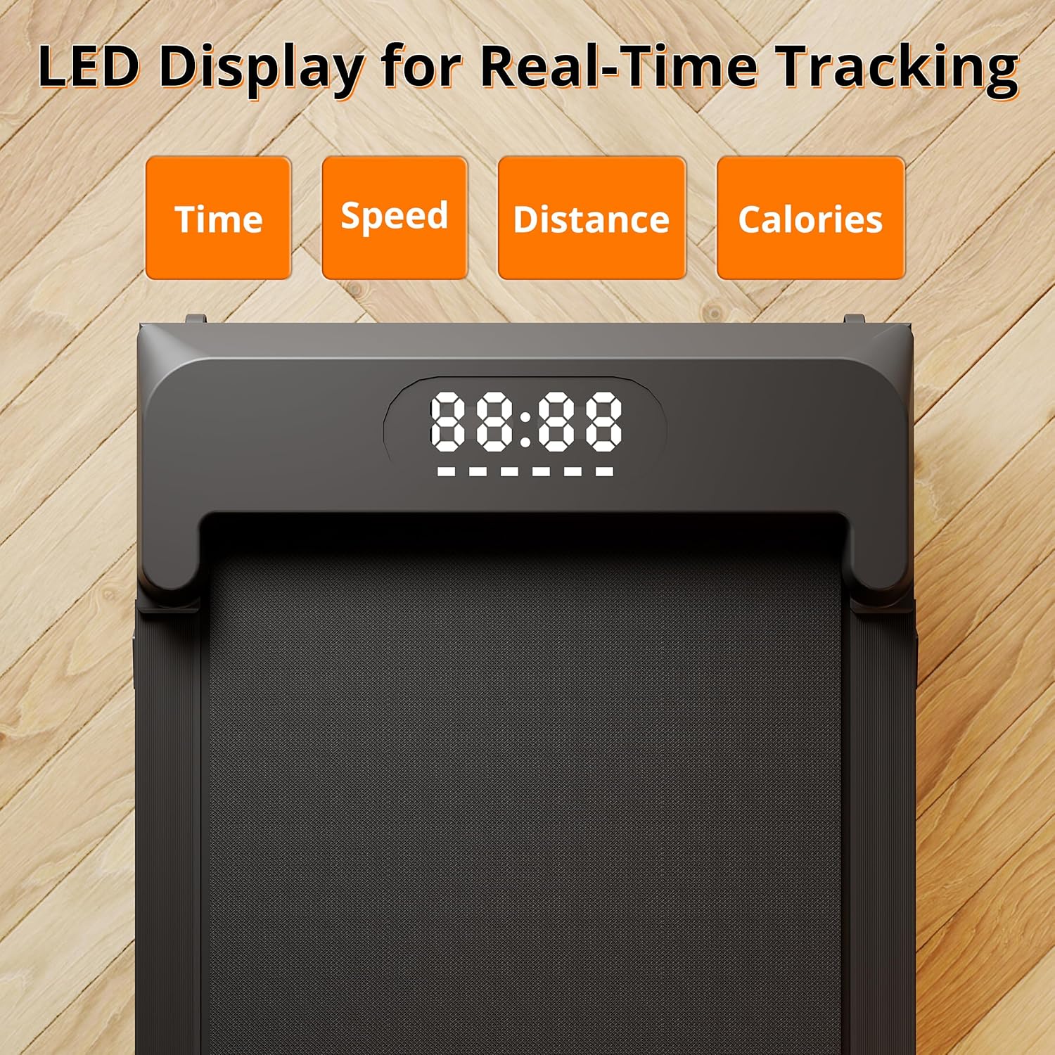 Walking Pad Treadmill with Incline, Under Desk Treadmill for Home/Office with 250 lbs Weight Capacity, 2.5HP Low Noise Walking Pad, Remote Control, LED Display