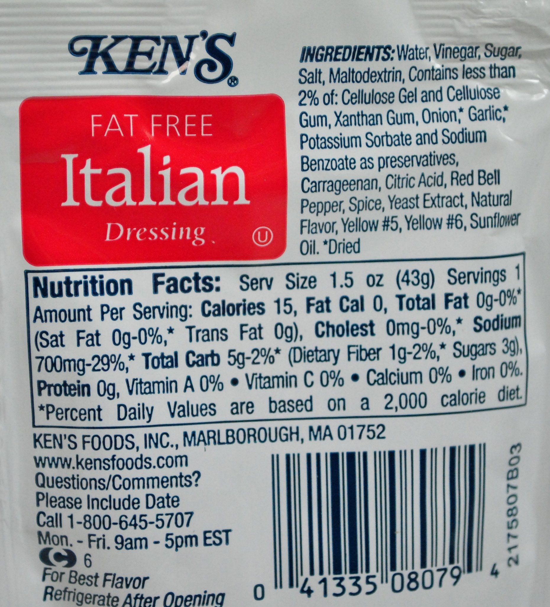 Amazon.com : Kens Fat Free Italian Dressing (Case of 60) : Kens Packet  Salad Dressing : Grocery & Gourmet Food