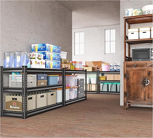 Miniatura 7 de Estantería de metal resistente de 2 niveles, 40 pulgadas de ancho x 18 pulgadas de profundidad x 36 pulgadas de alto, estilo industrial, 2 estantes,