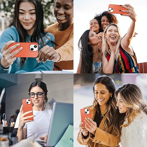 Miniatura 10 de IceSword Funda para iPhone 13 Stone de 6.1 pulgadas (2021), funda delgada de silicona líquida, a prueba de golpes, forro de microfibra suave