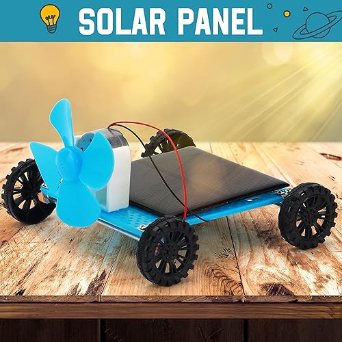 Miniatura 3 de Sntieecr Kit de motor de circuito eléctrico con panel solar kit de motor solar para experimentos científicos infantiles kits de aprendizaje