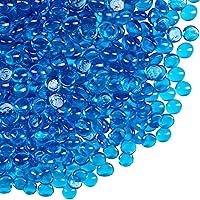 Vista 9 de Galashield Canicas de vidrio plano para jarrones, cuentas de gemas de vidrio blanco, relleno de jarrón (5 libras, aproximadamente 540 unidades)