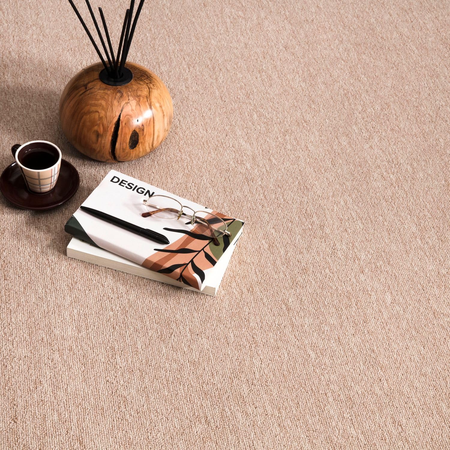 TT Home Tapis Pile Courte Chambre Adulte Salon Bohème Unis Scandi, Couleur:Beige, Dimension:280x380 cm