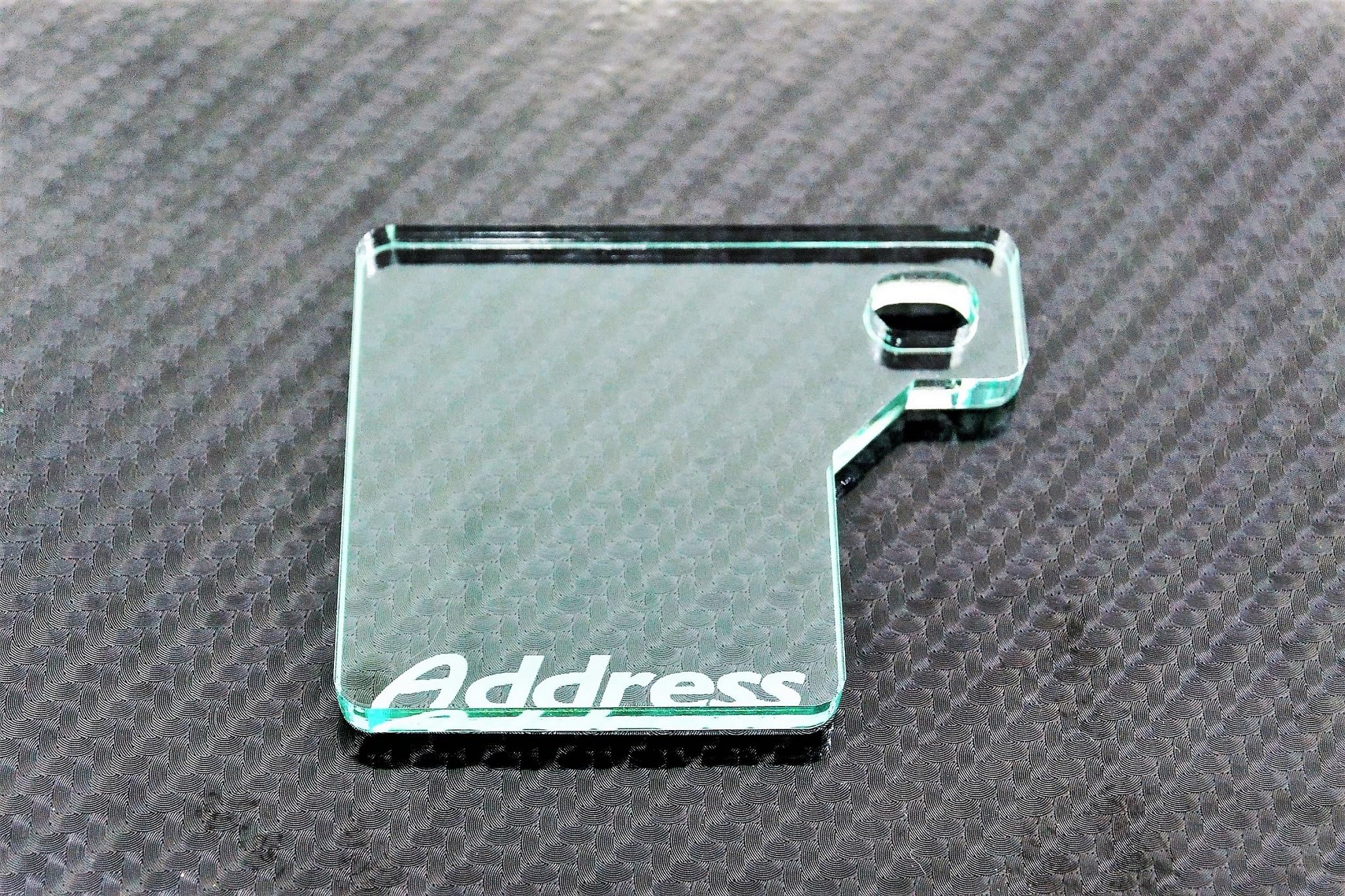 Amazon.co.jp: QJ-21-1 Address ガラス調 自賠責ステッカープレート 厚