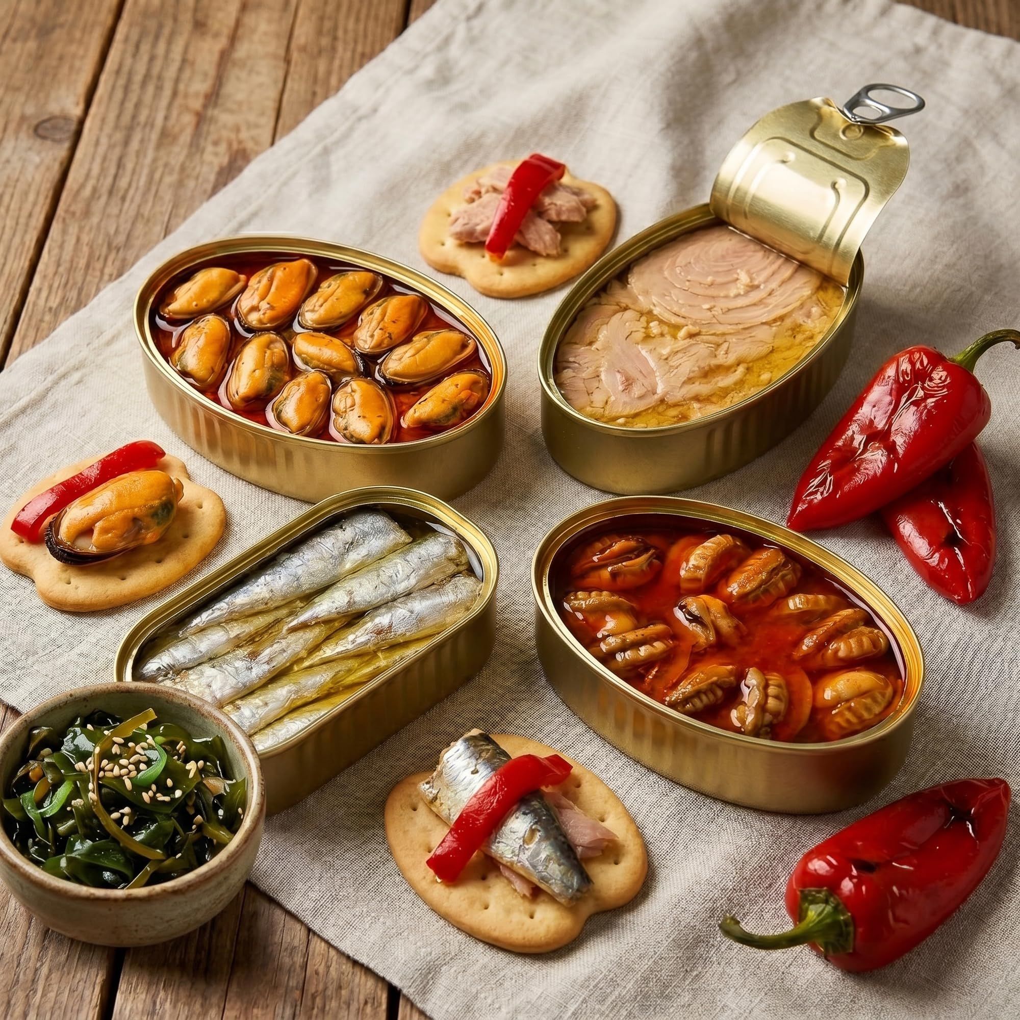 Caja Regalo Gourmet Sabor a Mar de VinNatura con Conservas Artesanales | Cesta gourmet de Galicia, regalos de empresa, celebraciones, elaboración tradicional, tarjeta personalizable