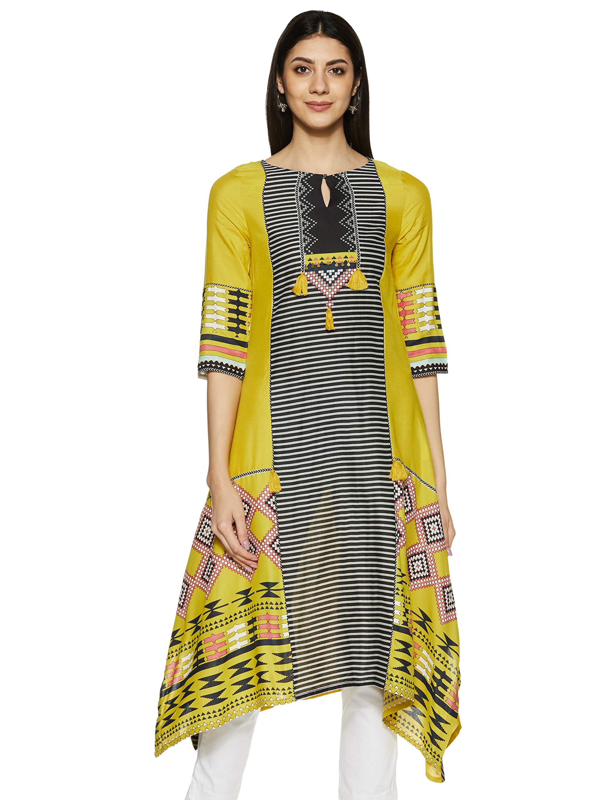 W for WomanWomen's Rayon Regular Kurta