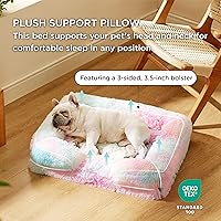 Vista 290 de Bedsure - Cama ortopédica pequeña para perros, sofá cama lavable para perros pequeños, espuma de soporte con funda extraíble y lavable, forro Verde