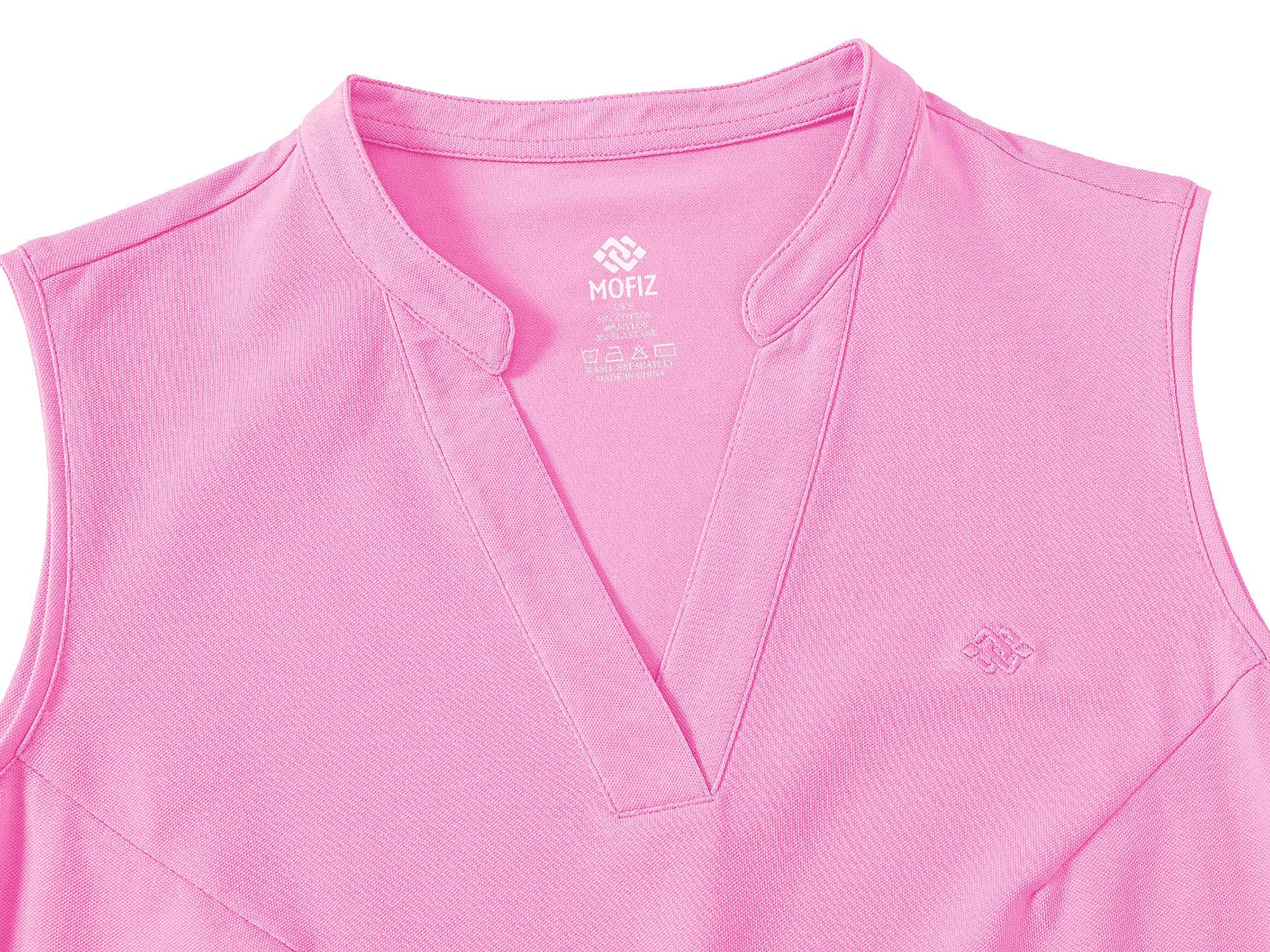 Damen Poloshirt Ärmelloses Golf Shirt V-Ausschnitt Oberteile Sports Training Tank Top mit Kragen