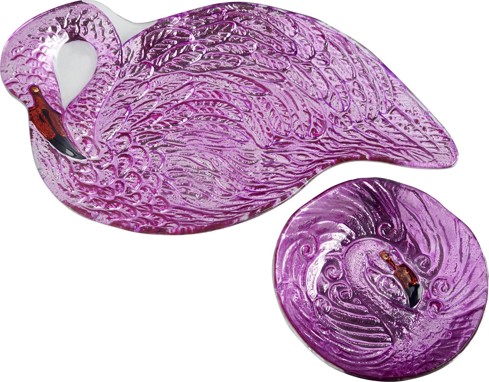 LSArtsLSArts 2 Piece Flamingo 13"x 8" Chip & 5.5" Square Dip, Multicolor