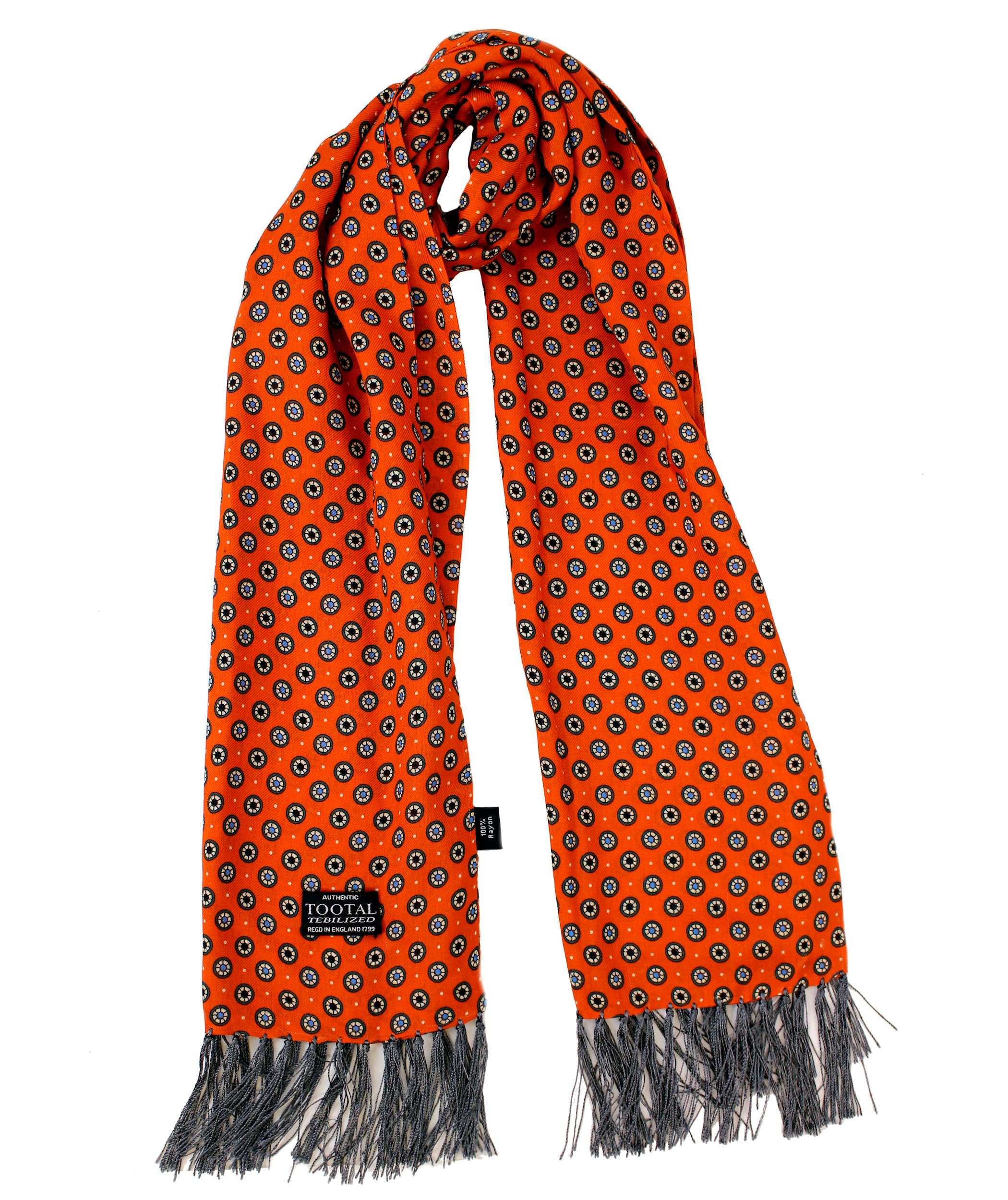 Tootal Mens Rayon Retro Mod Scarf (Marmalade)