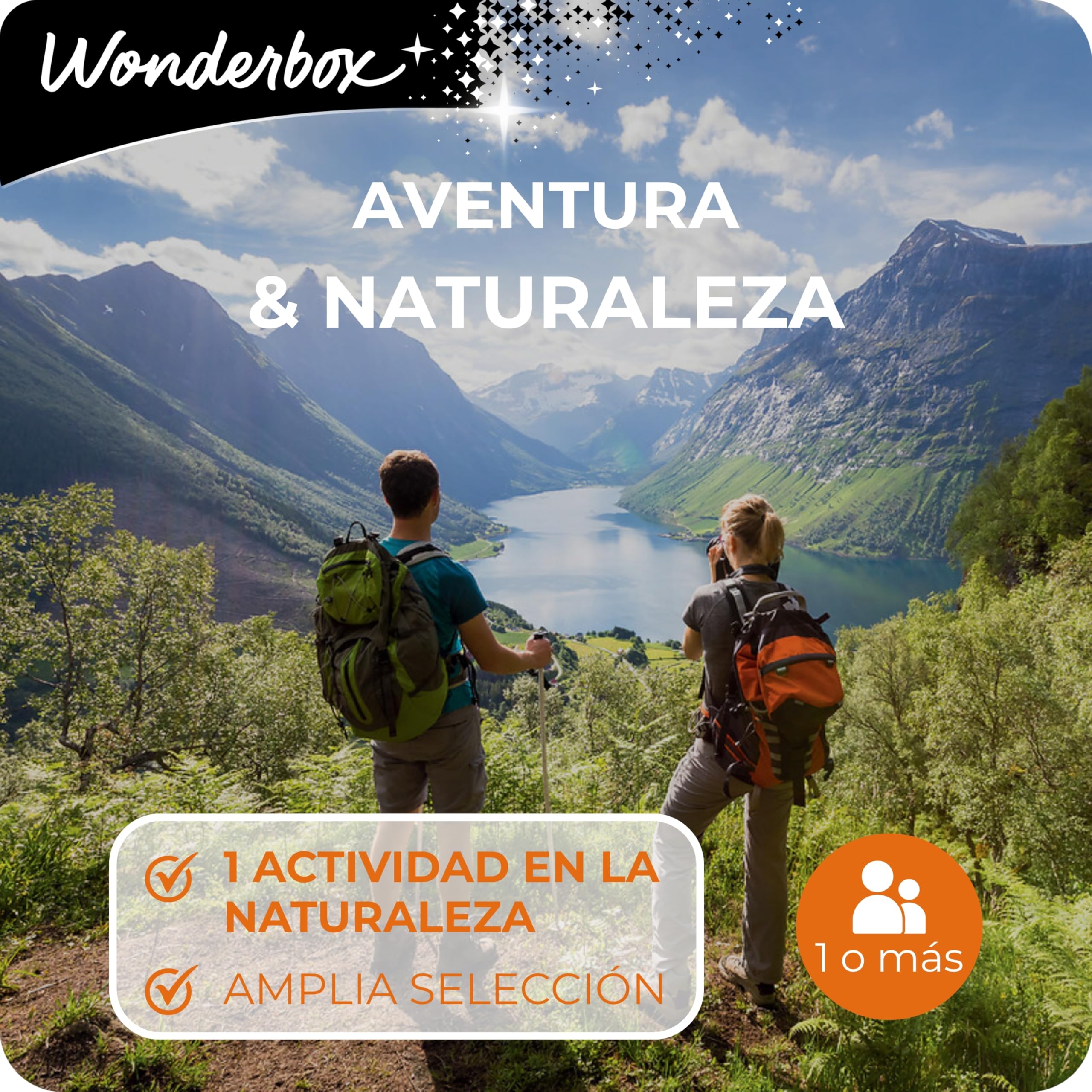 WONDERBOX - Caja Regalo - Aventura & Naturaleza - 1 Actividad de Aventura en la Naturaleza: en el Agua, en el Aire, por Tierra - para 1, 2 o más Personas - 340 Actividades - Regalo para Ella, para él