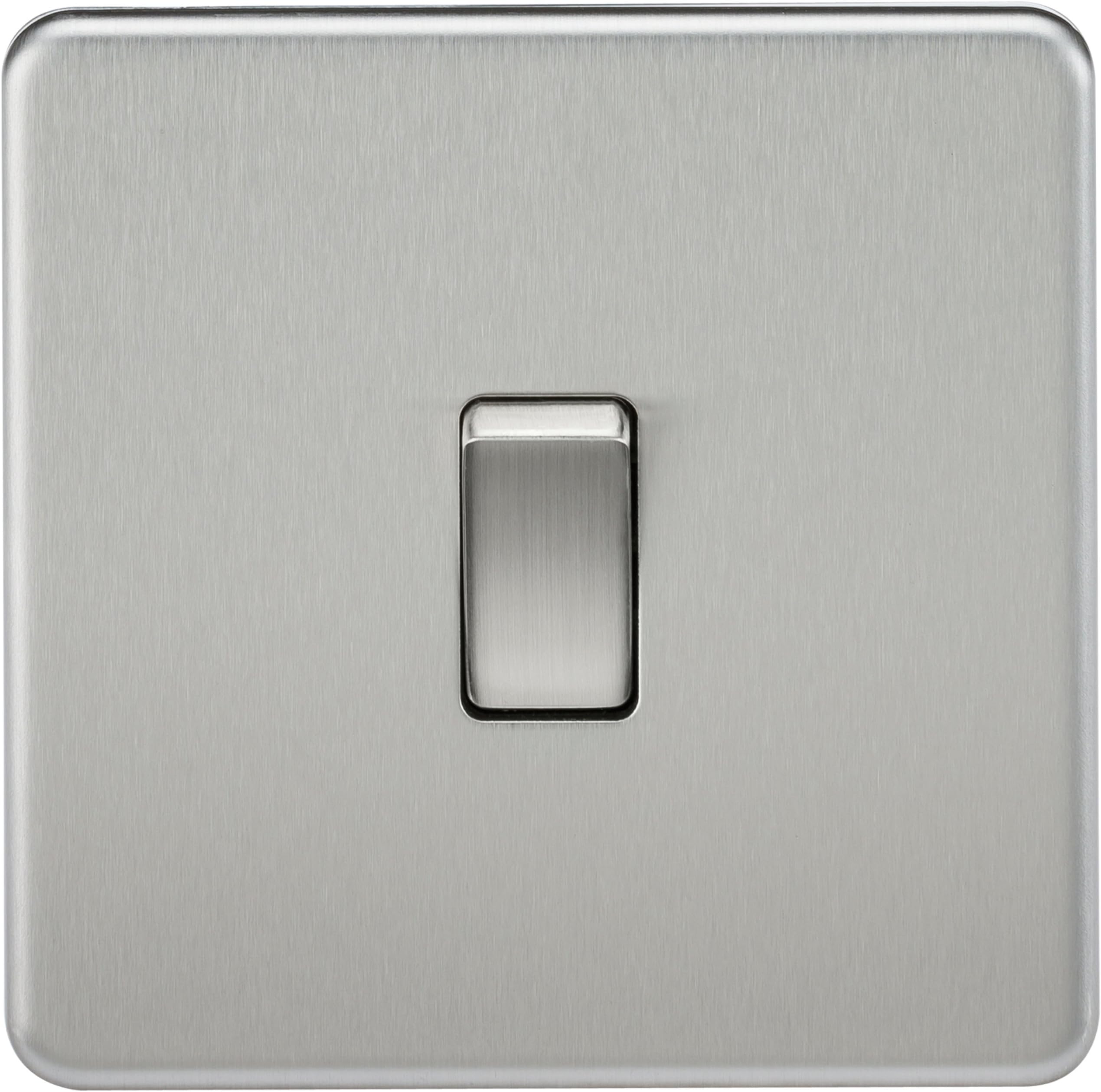 KnightsbridgeSF1200BC Screwless 10 A 1-Gang Intermediate Switch, Brushed Chrome