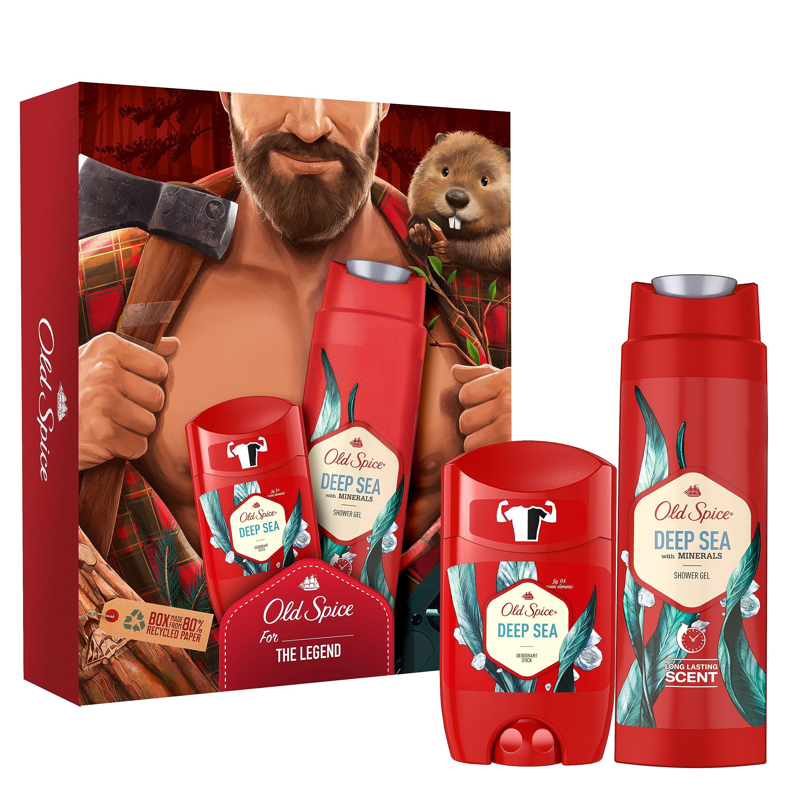 Old Spice Lumberjack Gift Set For Men With Deep Sea Deodorant