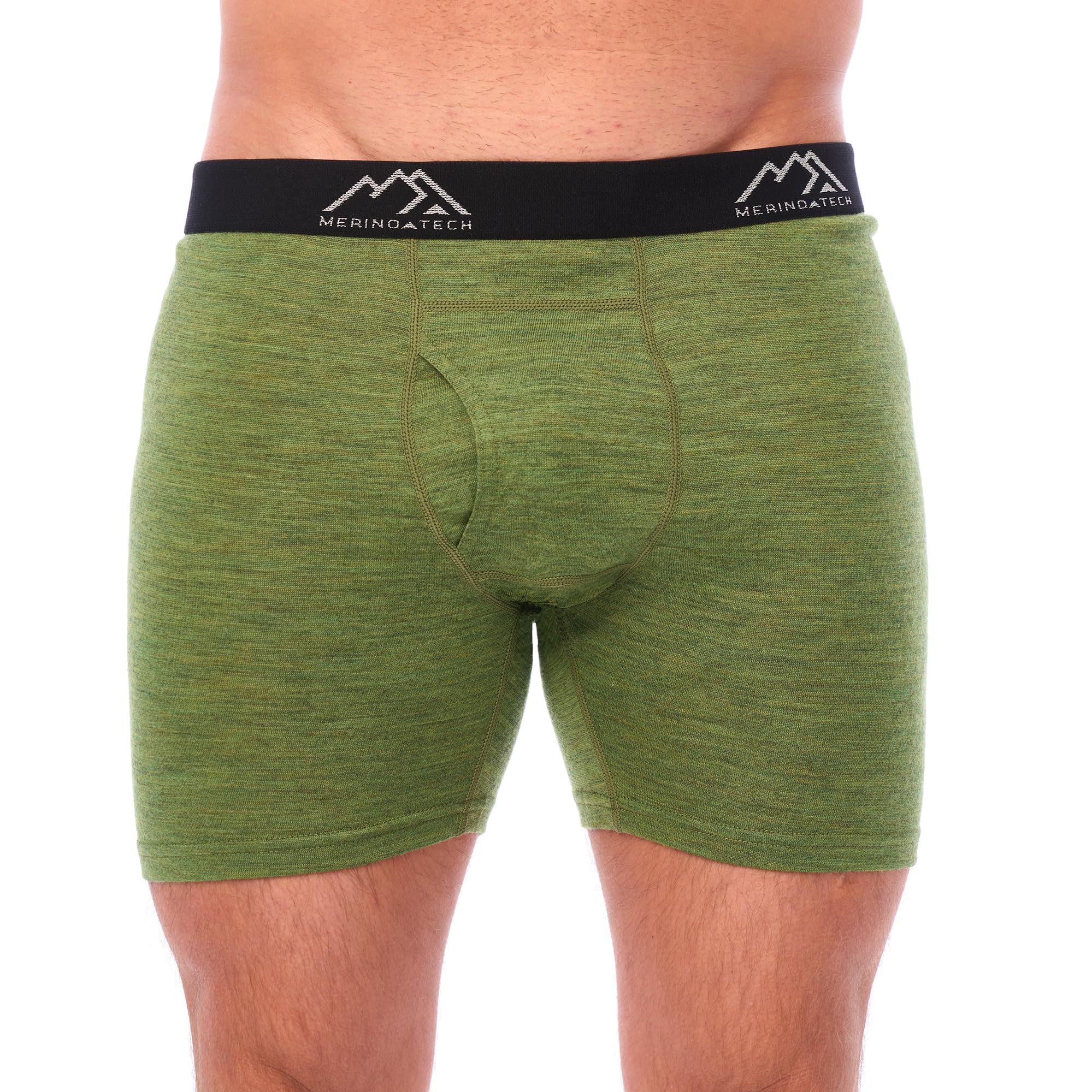 Merino.tech 100% Merino Wool Base Layer Boxer Briefs Underwear Mens