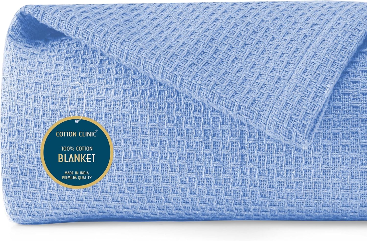 Cotton Clinic 100 Cotton Waffle Blanket Queen Size 90"x90