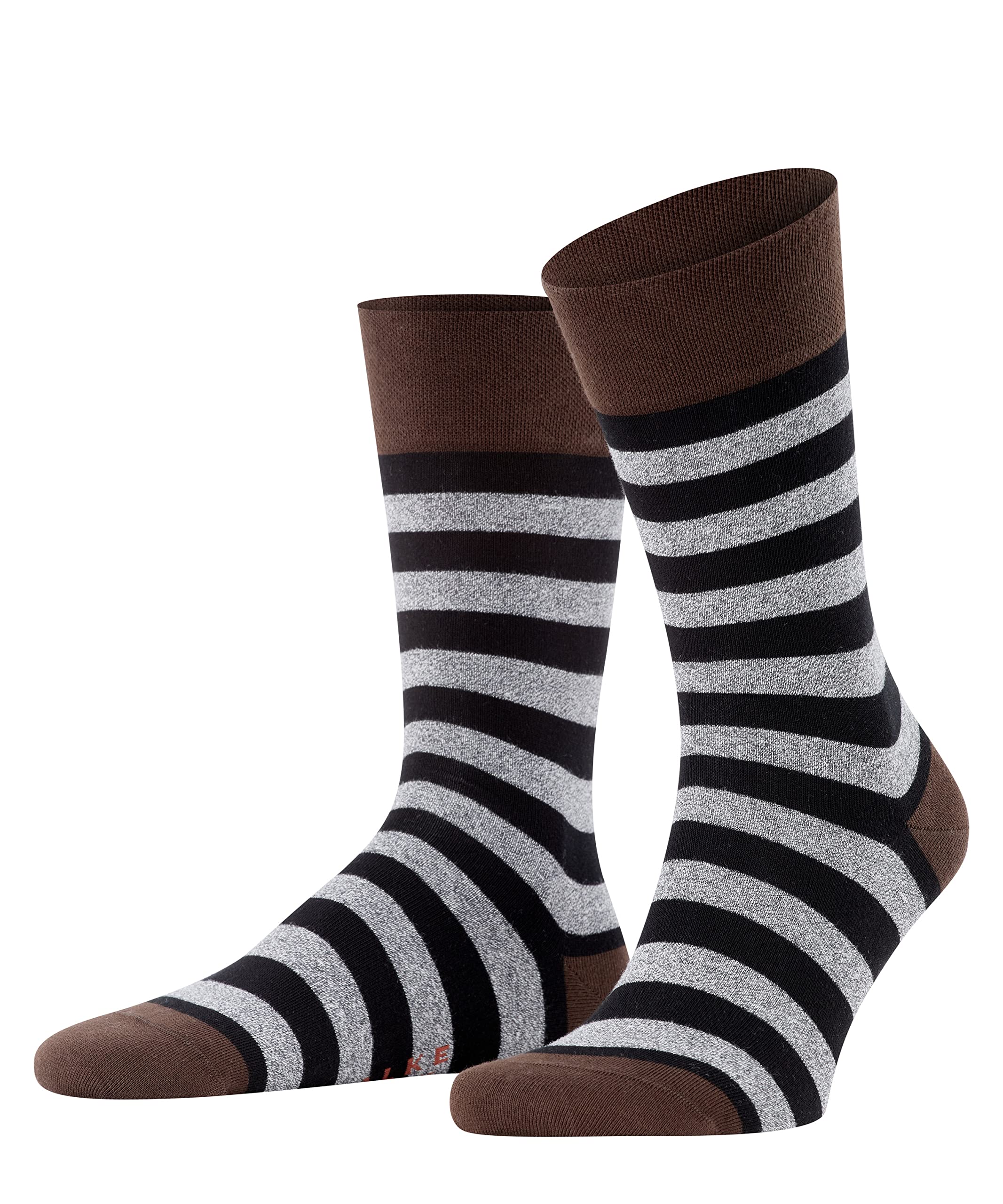 Falke Mens Sensitive Mapped Line Sock Henne/Black EU 43-46 (US Men's 9.5-12) One Size