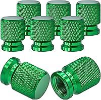 Vista 49 de 4 piezas de tapas de válvula de neumático con estilo púas, cubiertas de válvula de neumático universales de aleación de aluminio a prueba de polvo