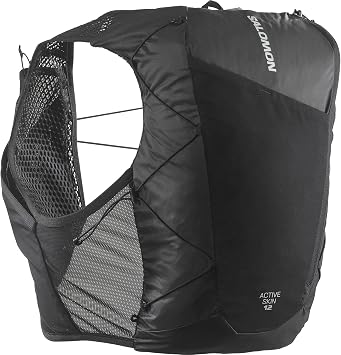 Salomon Active Skin 12 No Flasks, Easy Hydration Vest Chest Pockets, SensiFit Comfort, Ultra Trail Optimized Storage for Secure Gear
