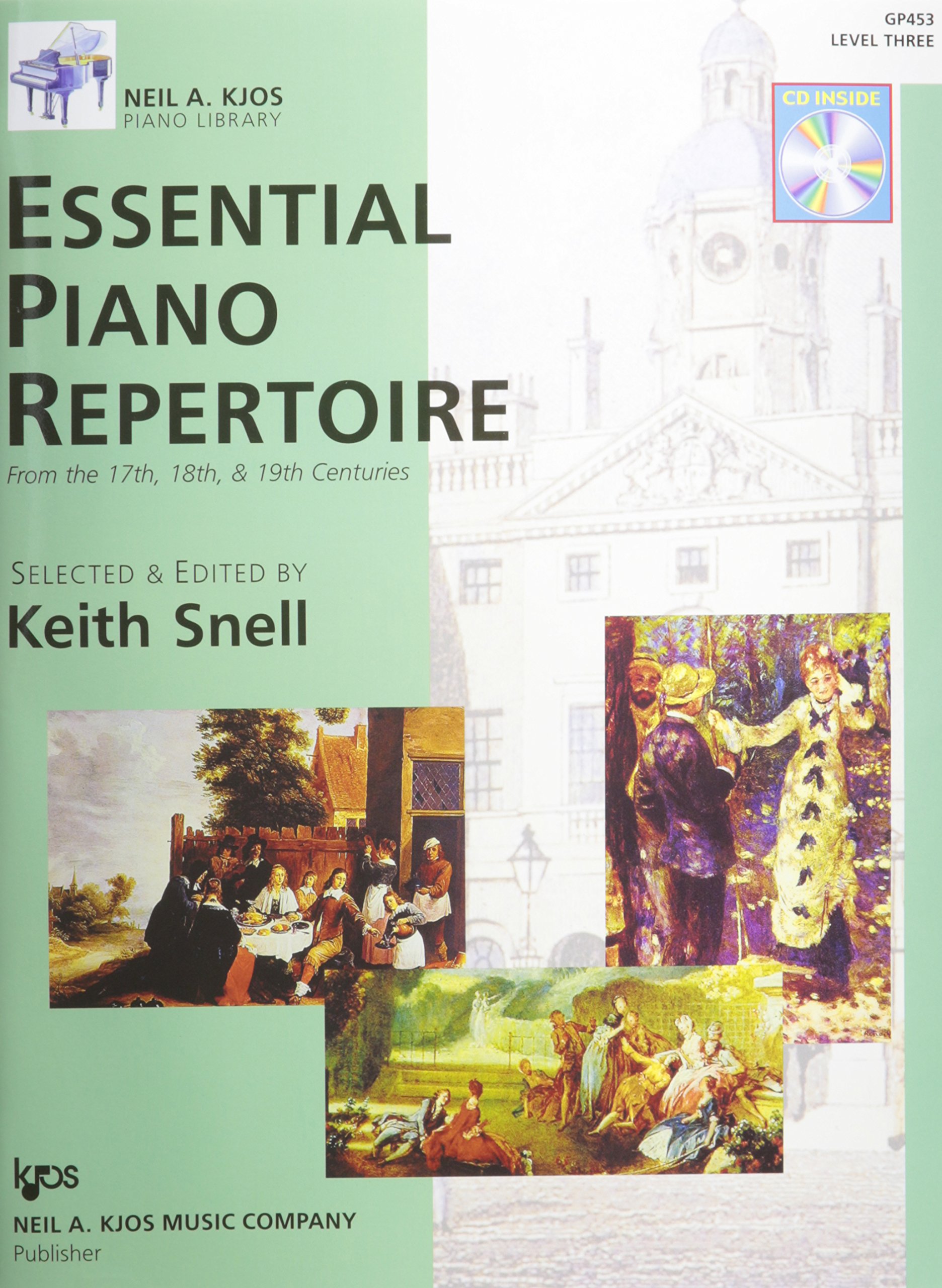 GP453 - Essential Piano Repertoire of the 17th, 18th, & 19th Centuries - Level 3 (Neil A Kjos Piano Library Book & CD)
