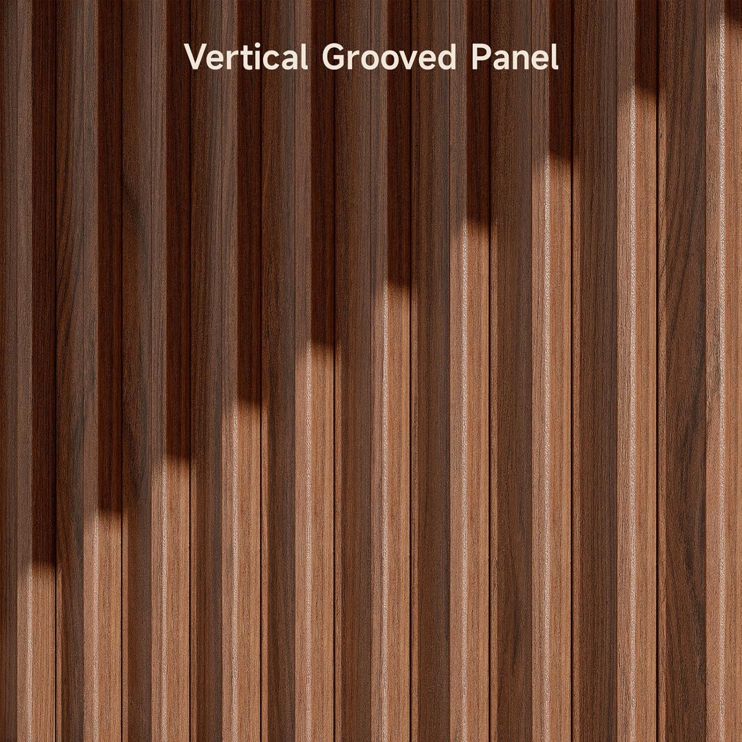 ONBRILL Fluted Oval Coffee Table, 43” Mid Century Modern Coffee Table with Storage, Wood Living Room Tables with Sliding Door, Center Tables for Living Room Apartment Small Space Walnut