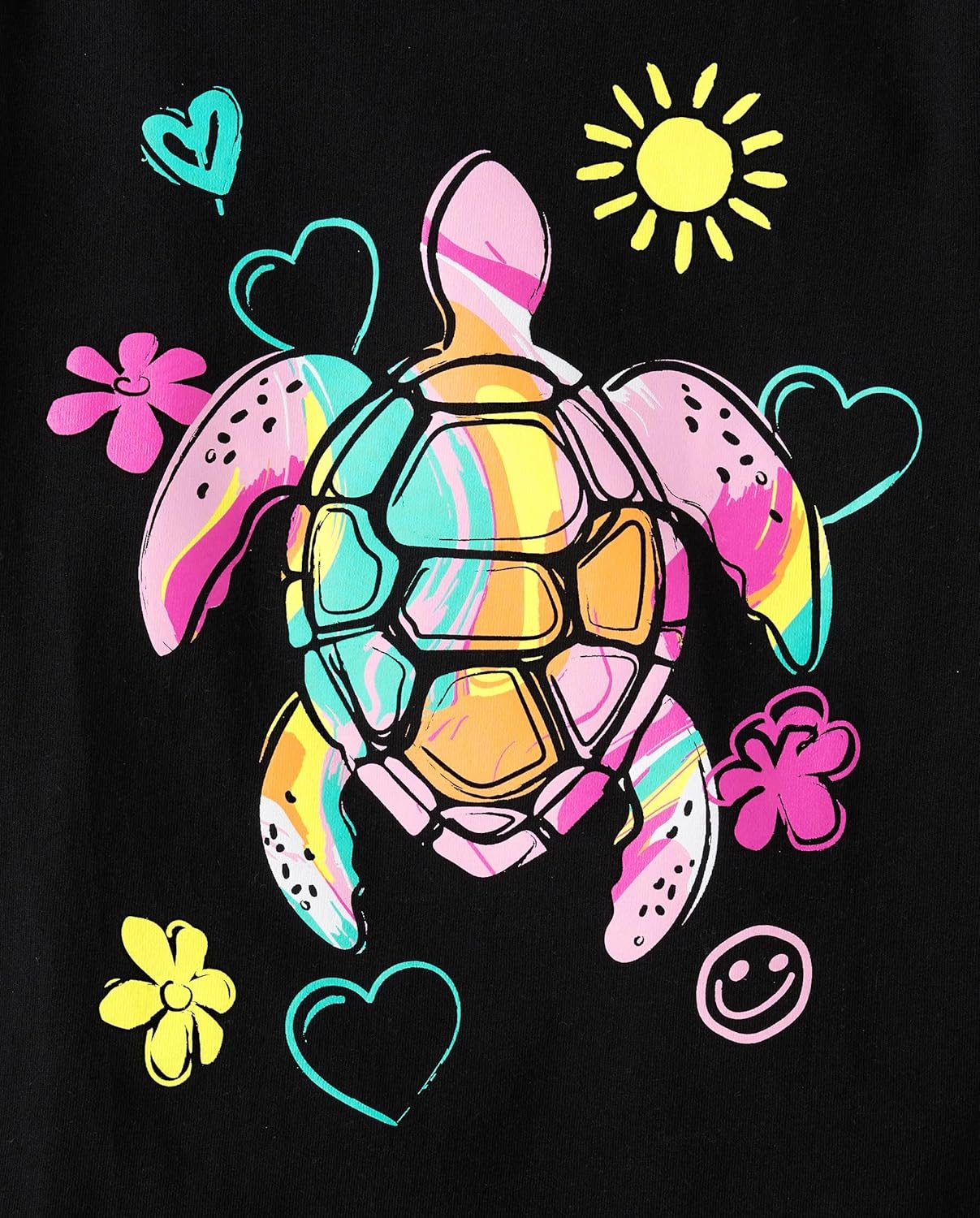 The Children's Place Girls' Trendy Icons Short Sleeve Graphic T-Shirts, Set of 5 3 The Children's Place Girls' Trendy Icons Short Sleeve Graphic T-Shirts, Set of 5 - Image 3