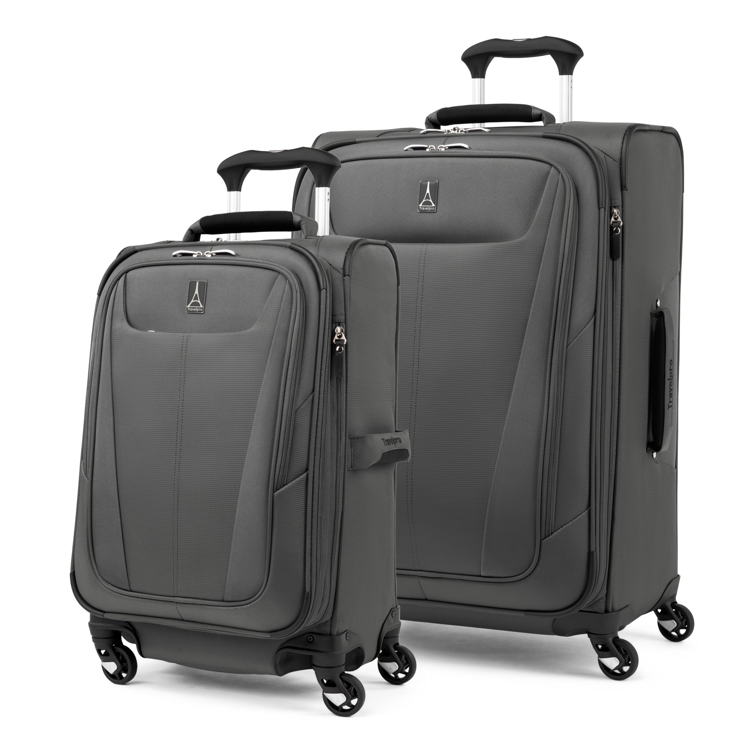 Travelpro Maxlite 5 | 21" Expandable Carry-On Spinner, Shadow Grey, 2-Piece Set (21/25), Maxlite 5 Softside Expandable Spinner Wheel Luggage