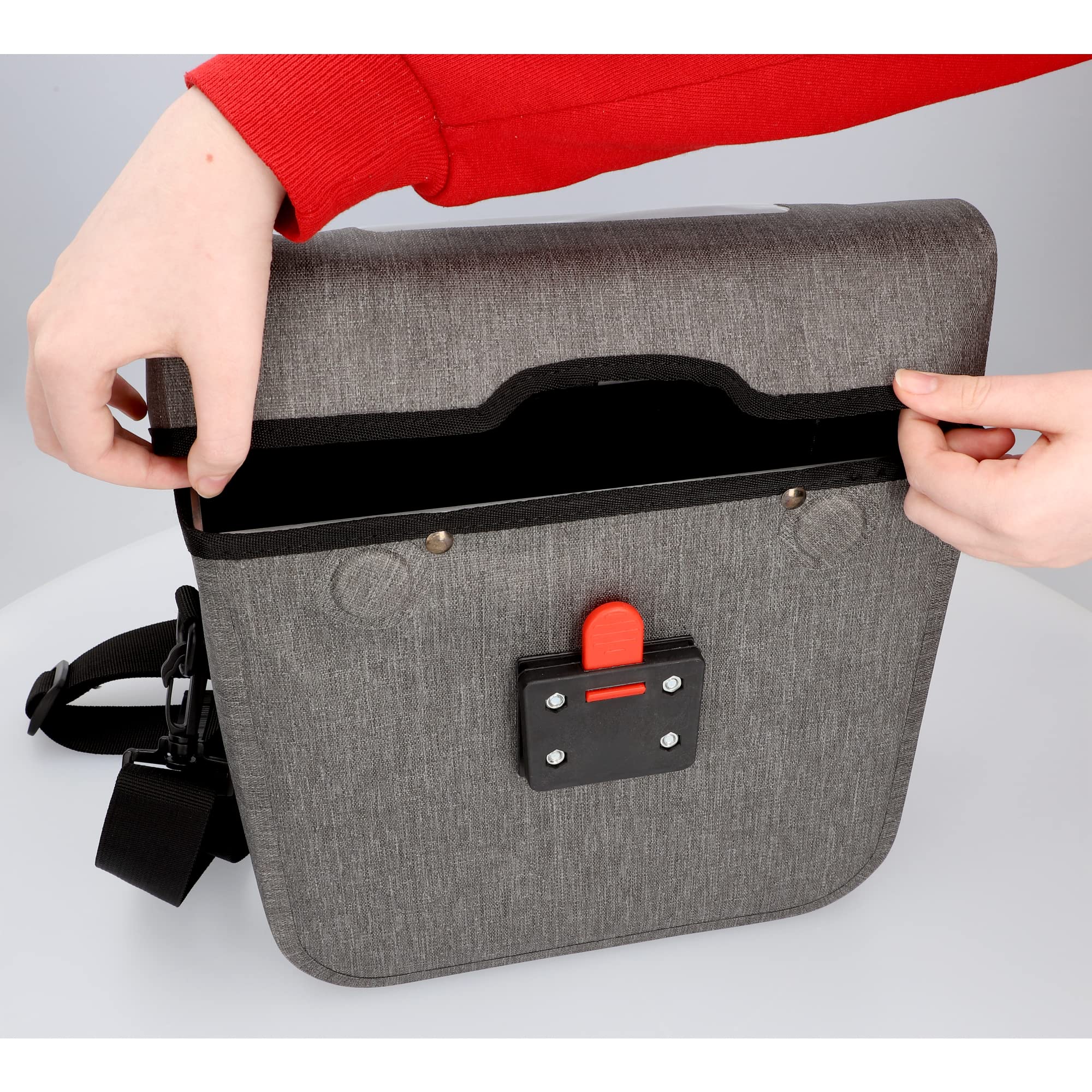 Fischer Borsa per manubrio Plus Cita, borsa per bicicletta, impermeabile, grigio, volume 7 litri