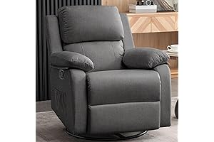 360 Swivel Rocker Recliner for Adults, Small Spaces, Nursery
