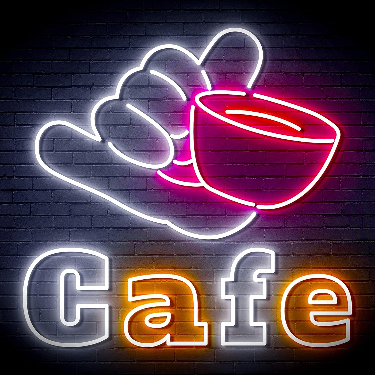 ADVPRO Coffee with Hand Sign Extra-Large Ultra-Bright LED Neon Sign - Multi-Color 4 - st16s55-fn-j0027-m4