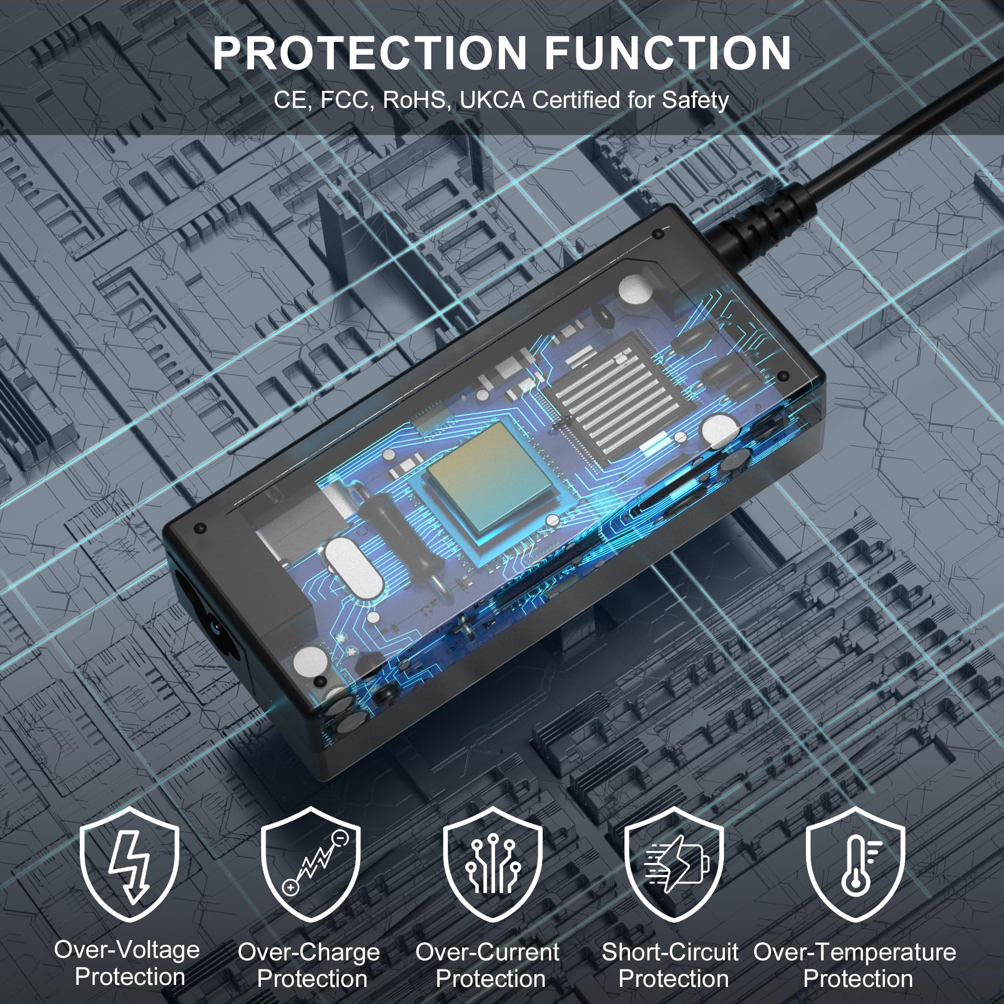 Caricabatterie 12V compatibile con Wahoo WFBKTR4 WF123, altoparlante Teufel Boomster W-King T12, Peloton PLTN-RB1V1, disco rigido WD Western Hard Drive HDD, alimentatore Synology DS218+ DS218J