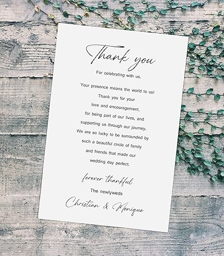 Miniatura 3 de Tarjetas minimalistas personalizadas de agradecimiento para boda, tarjetas de ajuste de lugar personalizadas, para despedida de soltera, reunión,