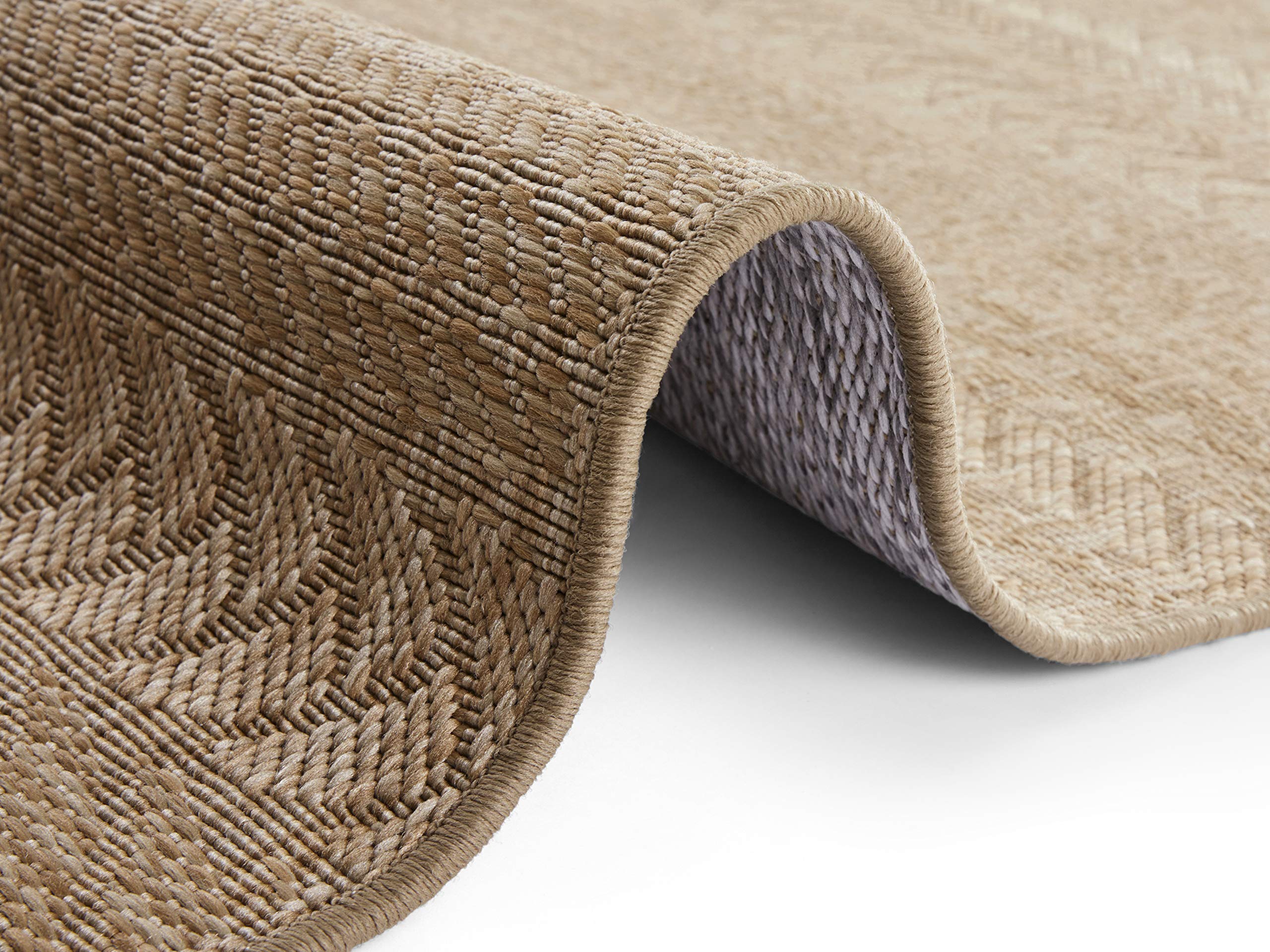 NORTHRUGS Granado Tapis d'intérieur et d'extérieur 80 x 150 cm – Tissage à plat aspect sisal design scandinave résistant aux intempéries, pour balcon, terrasse, jardin d'hiver, cuisine, tapis de salle