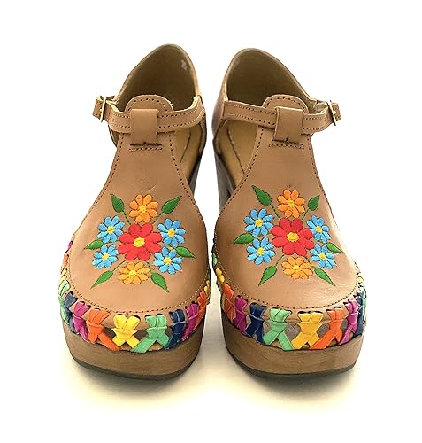 Mexican sandals with flowers Clearance
