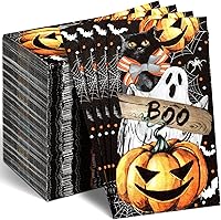 Vista 11 de Sinmoe 200 servilletas de papel de calabaza y hojas, toalla de mano desechable para baño, toalla de papel decorativo para invitados, cosecha