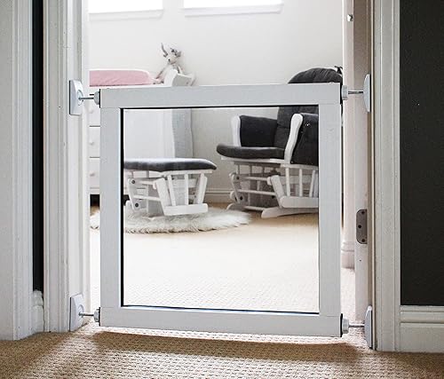 ClearVis Stepover Gate Puerta para mascotas Puertas de escalera para escaleras, puertas, área de juego Puerta para perros Seguridad para