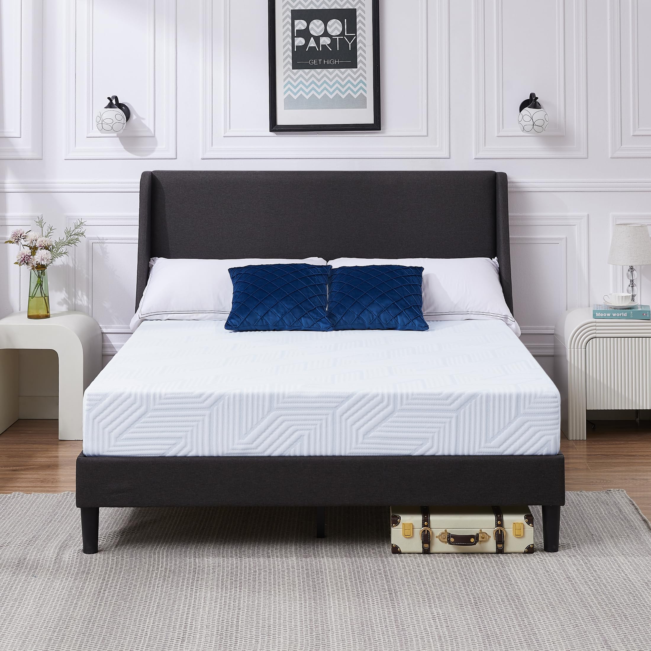 OUUI 5 inch Memory Foam Mattress for Cool Sleep Pressure Relief CertiPUR-US Certified Mattress with Washable Cover (5 inch, Full)