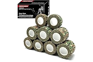 9 Rolls Self Adhesive Wrap Camo Form Athletic Tape Gauze for Outdoor Injury & Pet