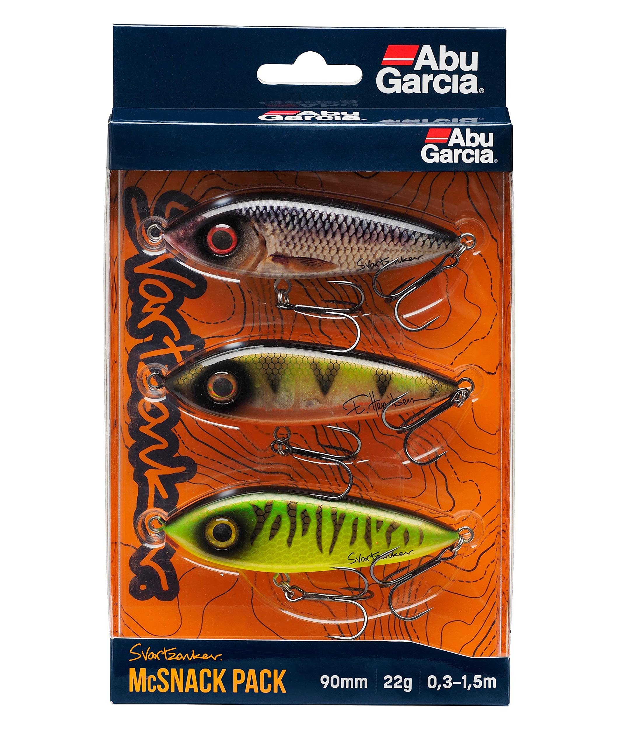 ABU GARCIA Svartzonker McSnack Pike, Perch and Zander Soft Plastic Paddle Tail Shad bait Lures - Pack of 3,assorted,90mm