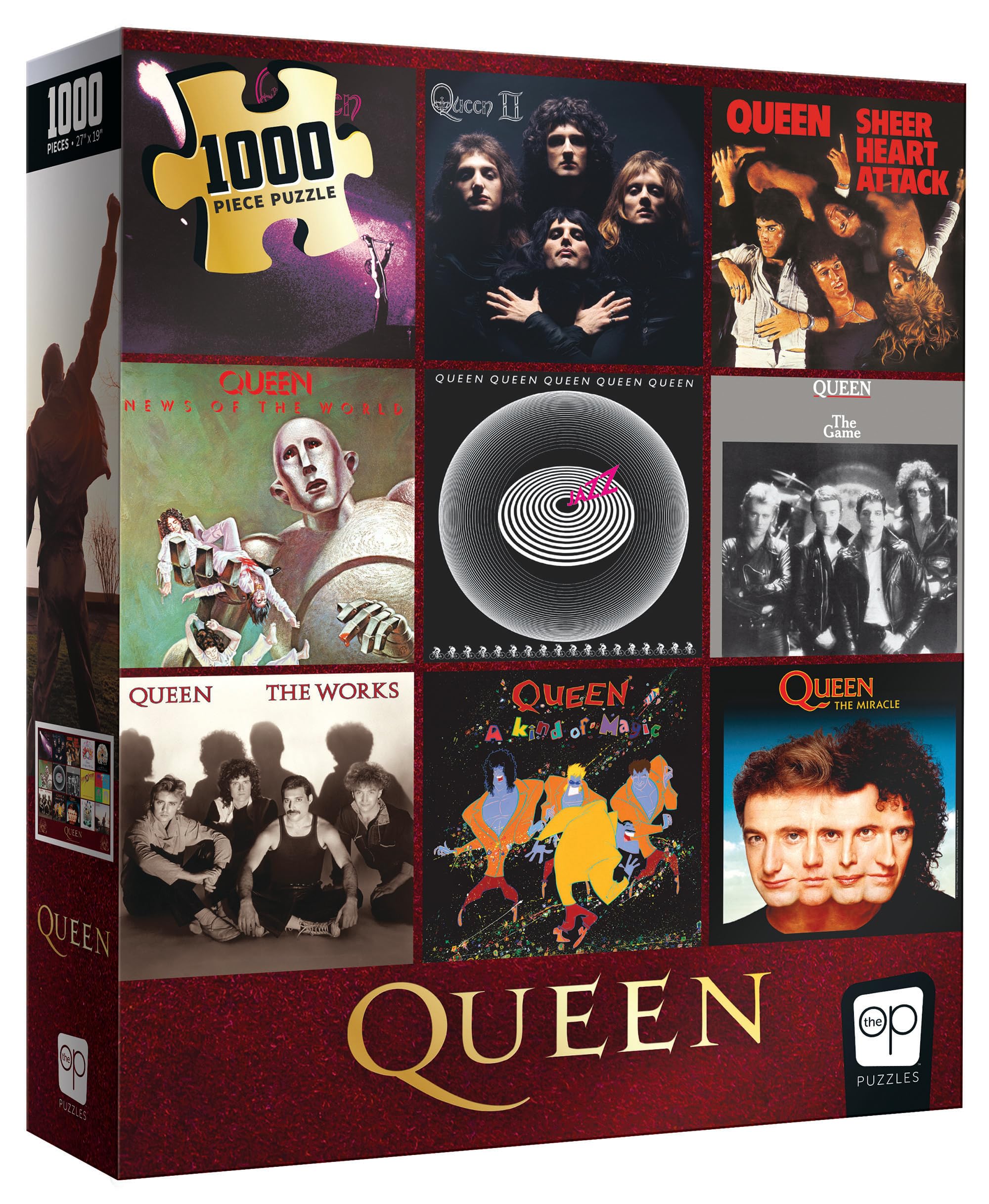Queen Forever 1000 Piece Jigsaw Puzzle | Collectible Puzzle Featuring Queen Discography & Album Covers | Officially Licensed Queen Merchandise