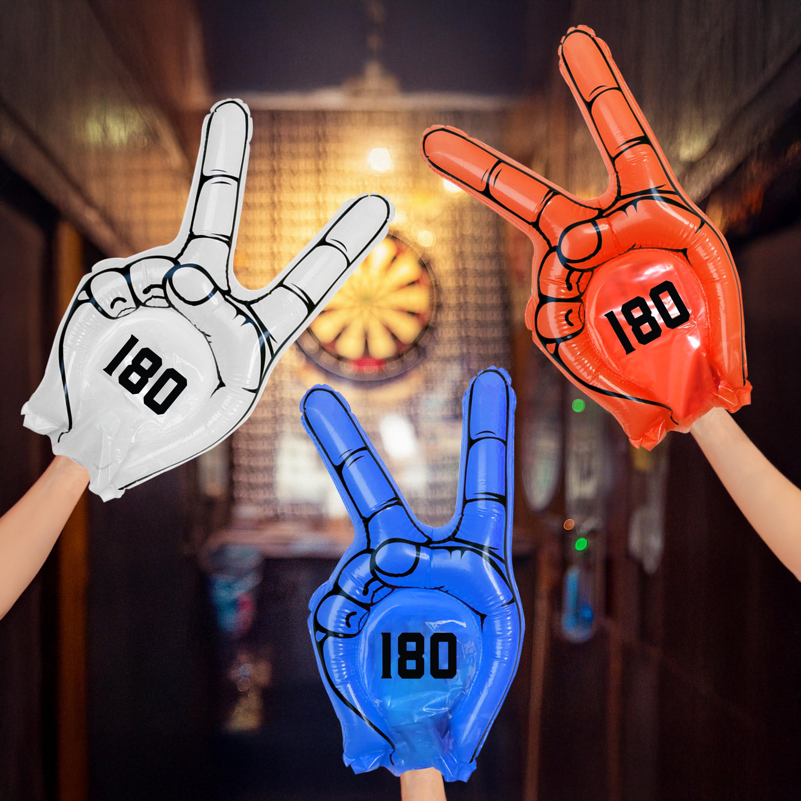 eBuyGB 180 Darts Inflatable Hand, LDPE Big Victory Finger Pointer, Fancy Dress Accessories, 2025 PDC World Darts Championship