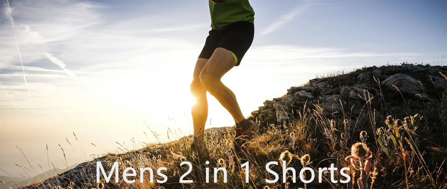 JWJ 3 Pack Mens 2 in 1 Running Shorts Quick Dry Gym Athletic