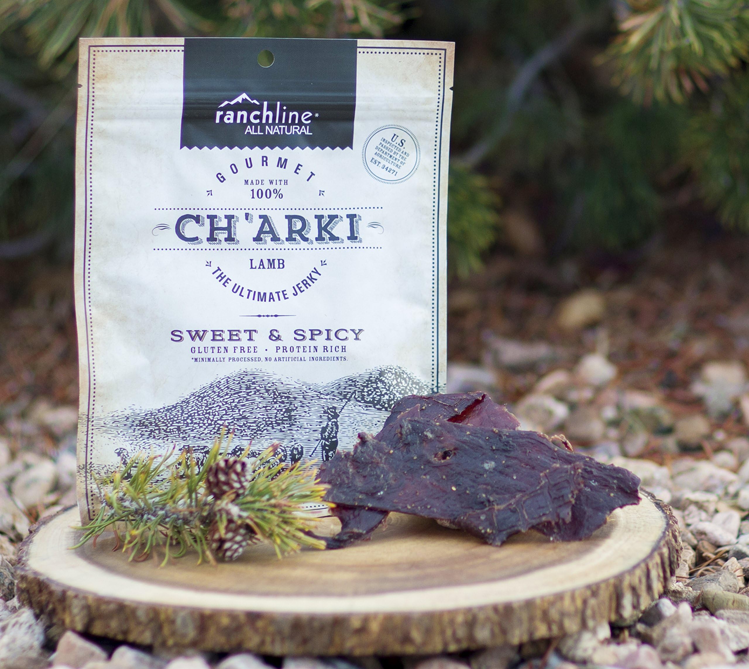 Sweet & Spicy Lamb Charki. An All Natural, Gluten Free, Grass Fed Premium Jerky.