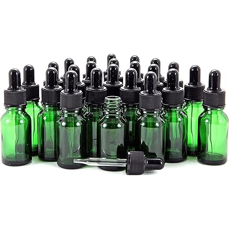 Download Amazon Com Vivaplex 24 Green 15 Ml 1 2 Oz Glass Bottles With Glass Eye Droppers Beauty
