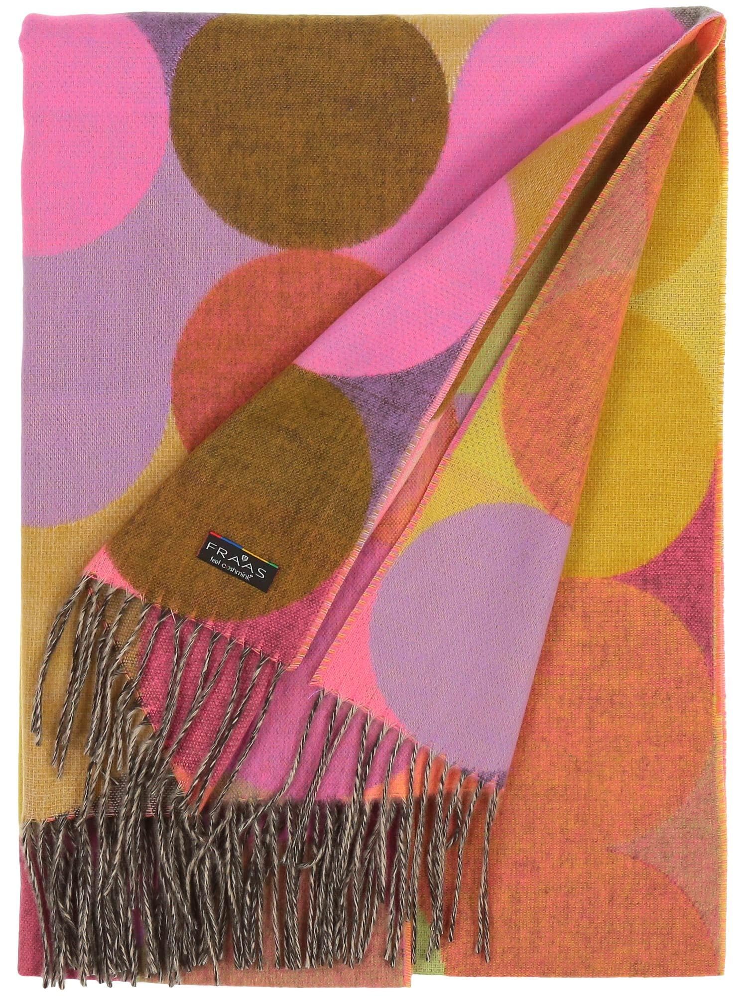 FRAAS Cashmink Schal 56 x 200 cm - Weicher als Kaschmir - Made in Germany - Stola mit gaphischem Muster für Damen - XXL Schal Multicolor