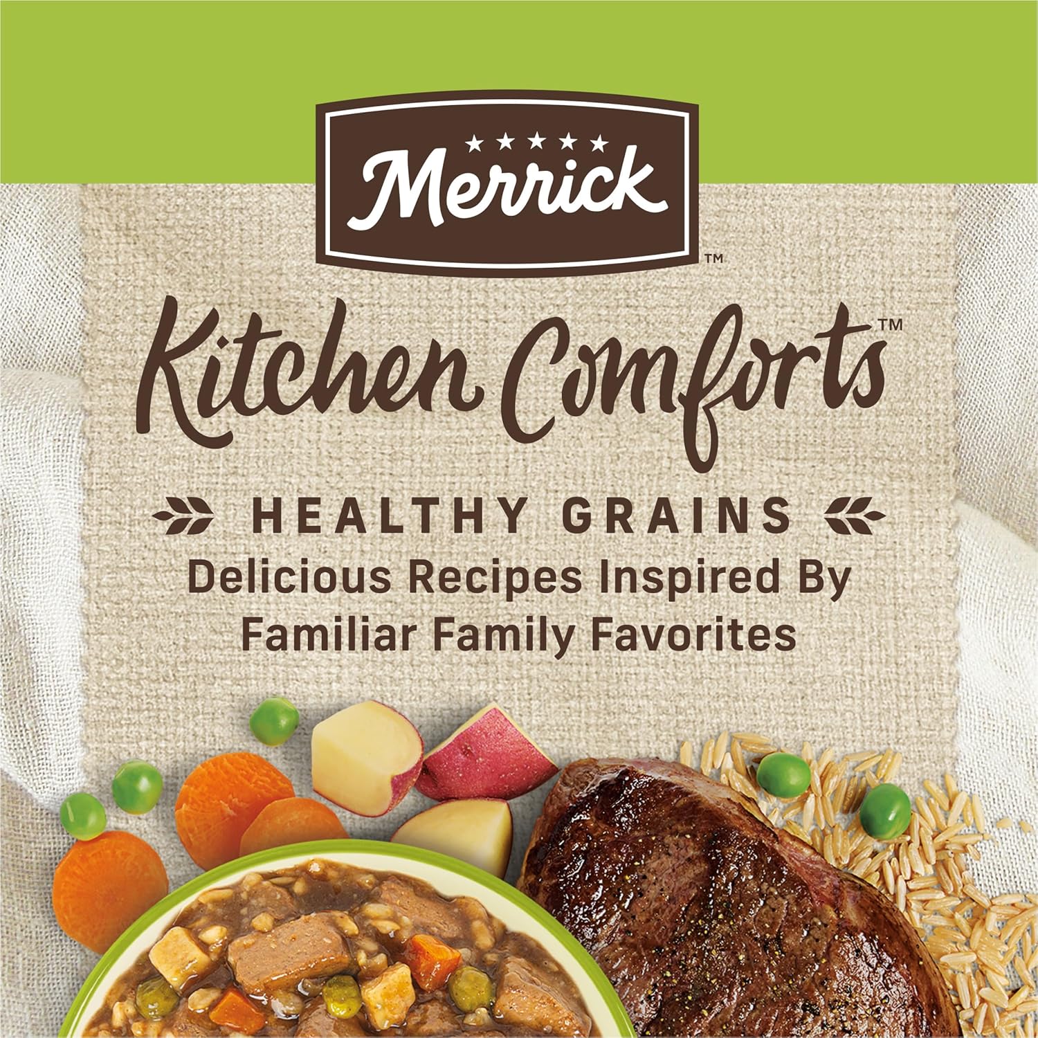 Merrick Kitchen Comforts Healthy Natural Canned Adult Dog Food with Gravy, Shepherd’s Pie with Lamb and Rice - (Pack of 12) 12.7 oz. Cans