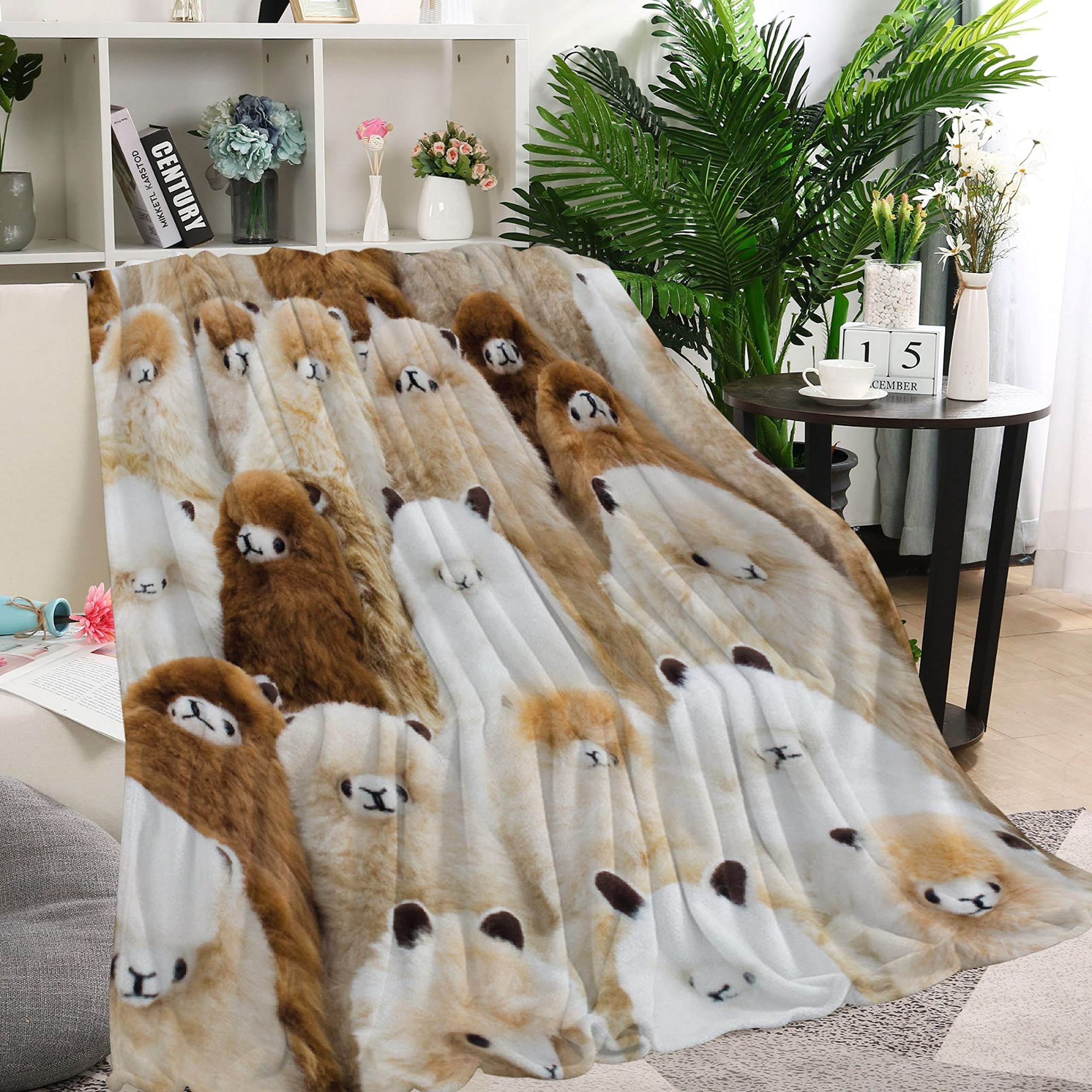 Couverture Capybara Just A Girl Who Loves Capybara Plaid Super Chaud Doux Peluche Léger Polaire Flanelle Couverture Animale Capybara Cadeaux pour Garçons Filles Enfants Femmes Adultes pour Canapé Lit