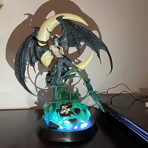 Miniatura 1 de Hydraulic Flanges Figura grande enorme con lejía ligera Espada Neliel Tu Oderschvank Ulquiorra Estatuilla de cifra con alas Modelo Perla Negra 40Cm