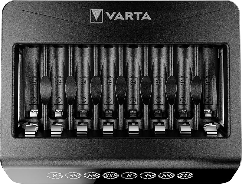 VARTA Multi Charger+ 8 részes akkumulátor töltő AA AAA 9V elemekhez - Single, LCD Multi Charger+