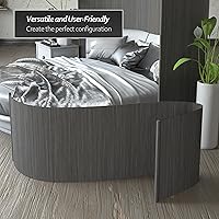 Vista 74 de Red Lantern Pantalla de onda de bambú corta de 4 pies - Blanco